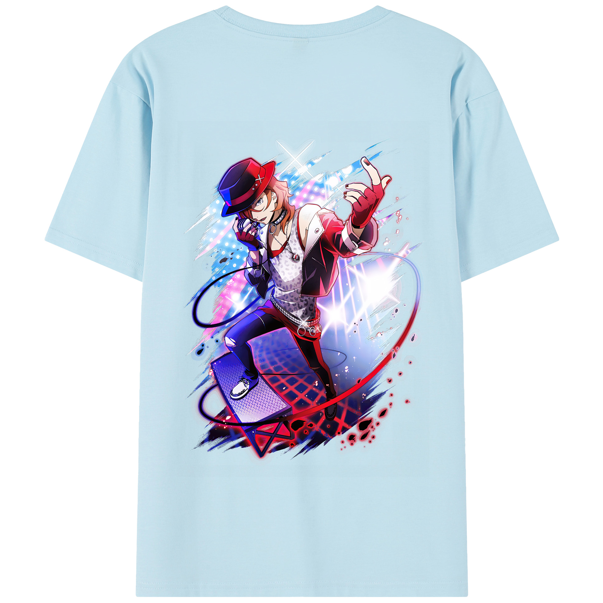 （画像用） 文豪ストレイドッグス Bungo Stray Dogs 綿100％半袖Tシャツ（背面プリント）